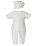 Baby Boys White Pin Tuck Captain Hat Christening Outfit 0-12M - SophiasStyle.com